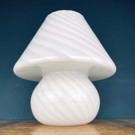 Large Classic swirl murano table lamp Mushroom Italy 1970s Italian Modern Retro home decor