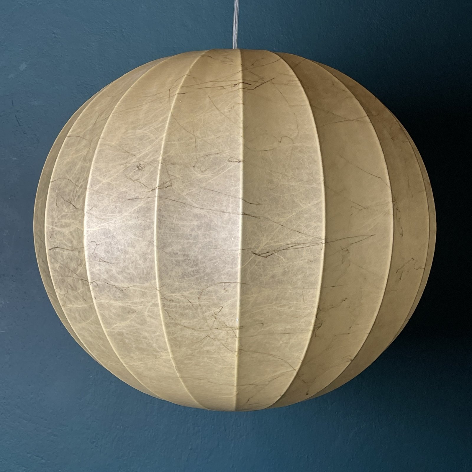 Mid-century large cocoon pendant lamp Italy 1960s style Achille Castiglioni