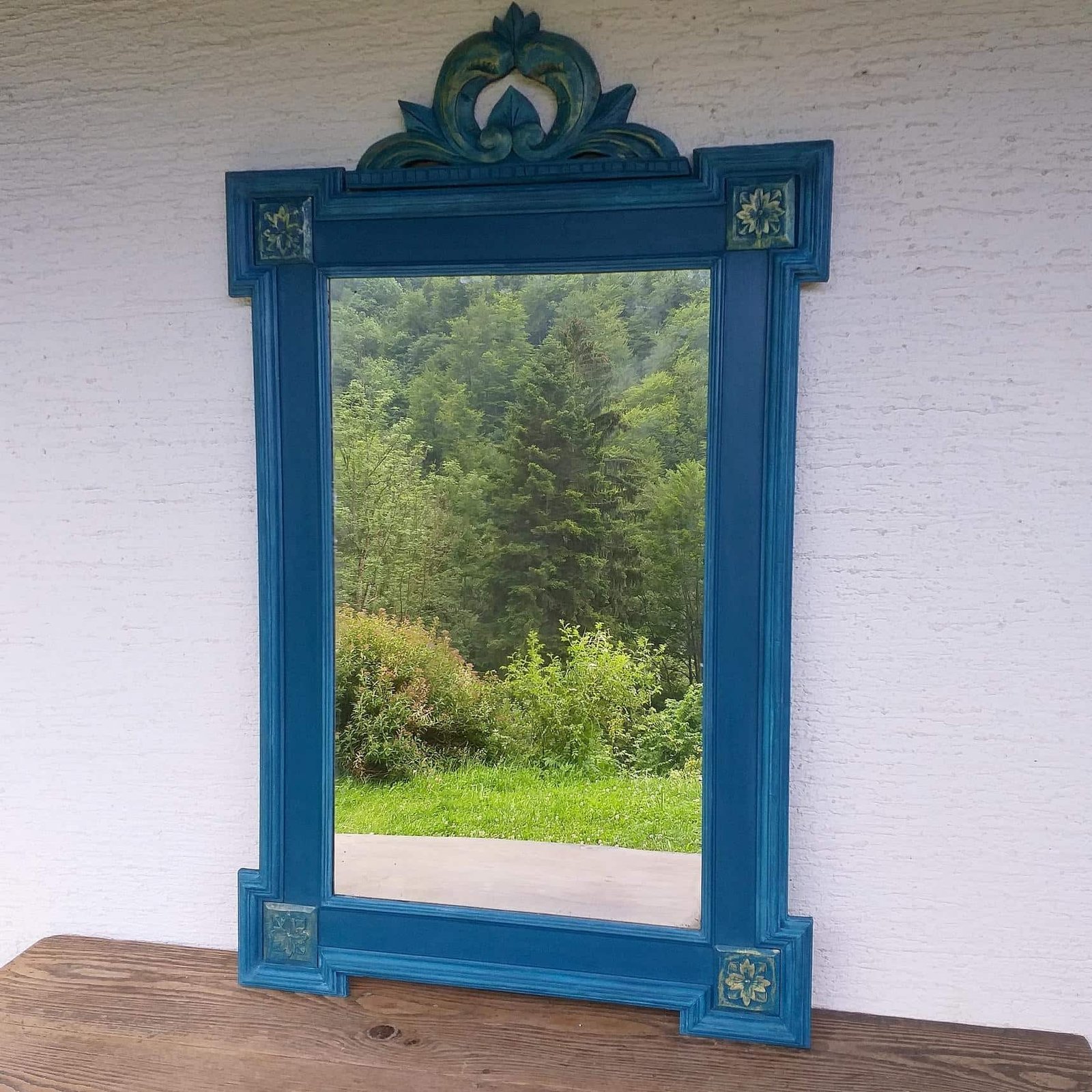 Old wooden mirror