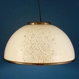 Vintage beige murano glass pendant lamp by F.Fabbian Italy 70s Beige Mid-century Lighting Vintage murano chandelier