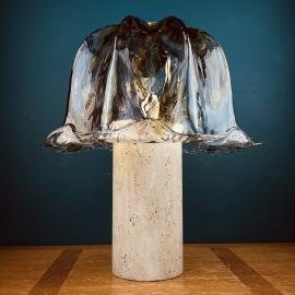 Murano table lamp by La Murrina Italy 1980s Mid-century Modern Italian lighting