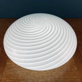 Mid-century large swirl murano glass ceiling or wall lamp Italy 1970s Retro home decor