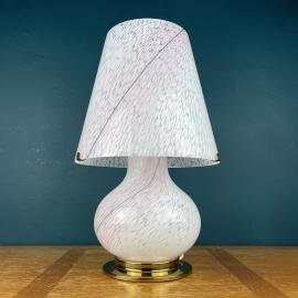 Large Murano Vetri swirl mushroom table lamp Italy 1970s