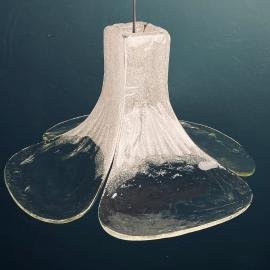 Murano glass pendant lamp Flower by Carlo Nason for AV Mazzega Italy 1970s