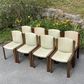 Set of 8 dining chair 300 by Joe Colombo for Pozzi Italy 1960s Mid-century italian modern