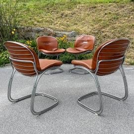 Set of 4 dining chairs Sabrina by Gastone Rinaldi for Rima Padova Italy 1970s