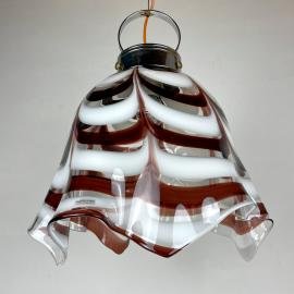 Original murano pendant lamp Fazzoletto by AV Mazzega Italy 1970s