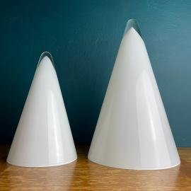 Pair of murano table lamps Cone Italy 1970s Italian Modern Mid-century home decor
