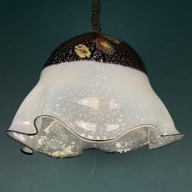 Original vintage murano pendant lamp Fazzoletto by Leucos Italy 1970s