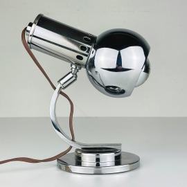Mid-century metal table lamp Italy 1970s Space age Atomic Retro home decor