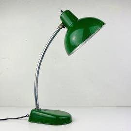Green Industrial metal desk lamp A.Perazzone TORINO Italy 1960s Mid-century office table lamp