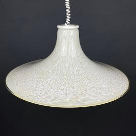 Mid-century beige murano glass pendant lamp Italy 1970s Handblown murano chandelier