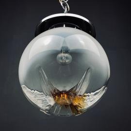 Large murano glass pendant lamp by Mazzega Italy 1960s Mid-century lighting