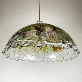 Vintage murano pendant lamp by manufacture "La Murrina" Italy 1970s MCM unique italian lighting