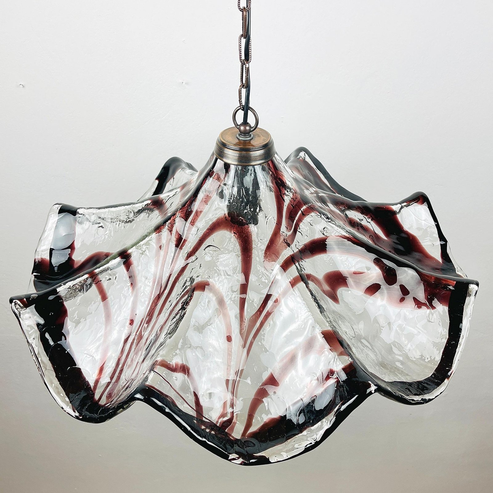 Murano glass pendant lamp Italy '70s Mid-century modern lighting