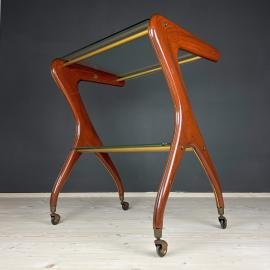 Vintage Serving Bar Cart Rama Torino Italy 1950s Mid-century metal trolley bar Wagon Drinks Trolley