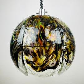 Murano glass pendant lamp by Mazzega Italy 1970s Mid-century modern italian lighting