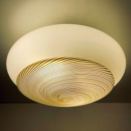 Swirl murano glass ceiling or wall lamp Italy 1970s Retro home decor