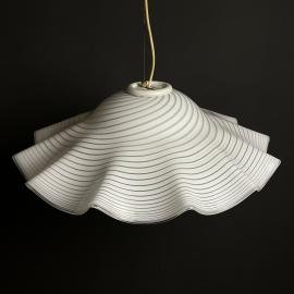 Large murano glass pendant lamp Italy 1970s Mid-century italian modern lighting