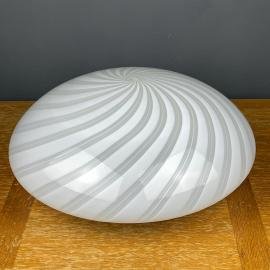 Classic swirl murano glass ceiling or wall lamp Italy 1970s Retro home decor