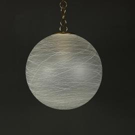 Vintage large swirl murano glass pendant lamp Italy 1970s Mid-century modern italian lighting