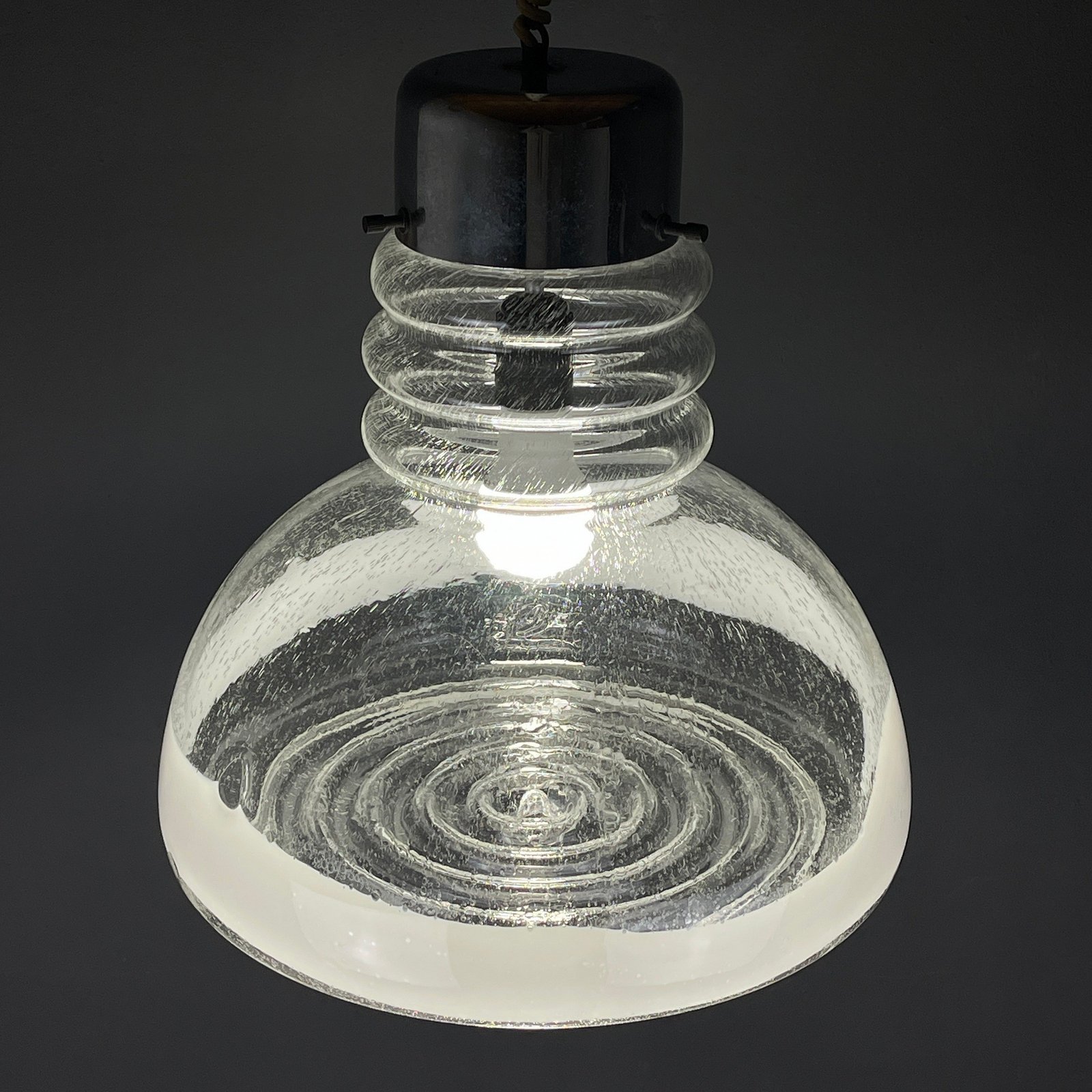 Murano glass pendant lamp Italy 1960s Space age Mid-century modern italian lighting