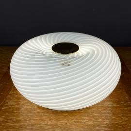 Mid-century swirl murano glass ceiling, table or wall lamp Vetri Murano 048 by Leucos Italy 1970s