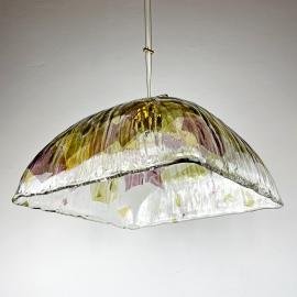 Vintage large murano pendant lamp by manufacture "La Murrina" Italy 1990s MCM unique italian lighting