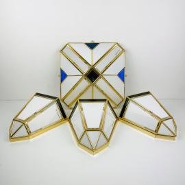 Set of 4 ceiling lamp and 3 wall lamps by Sothis Italy 1980s Ceiling lamp Mid-century lighting italian design Vintage Wall Sconces