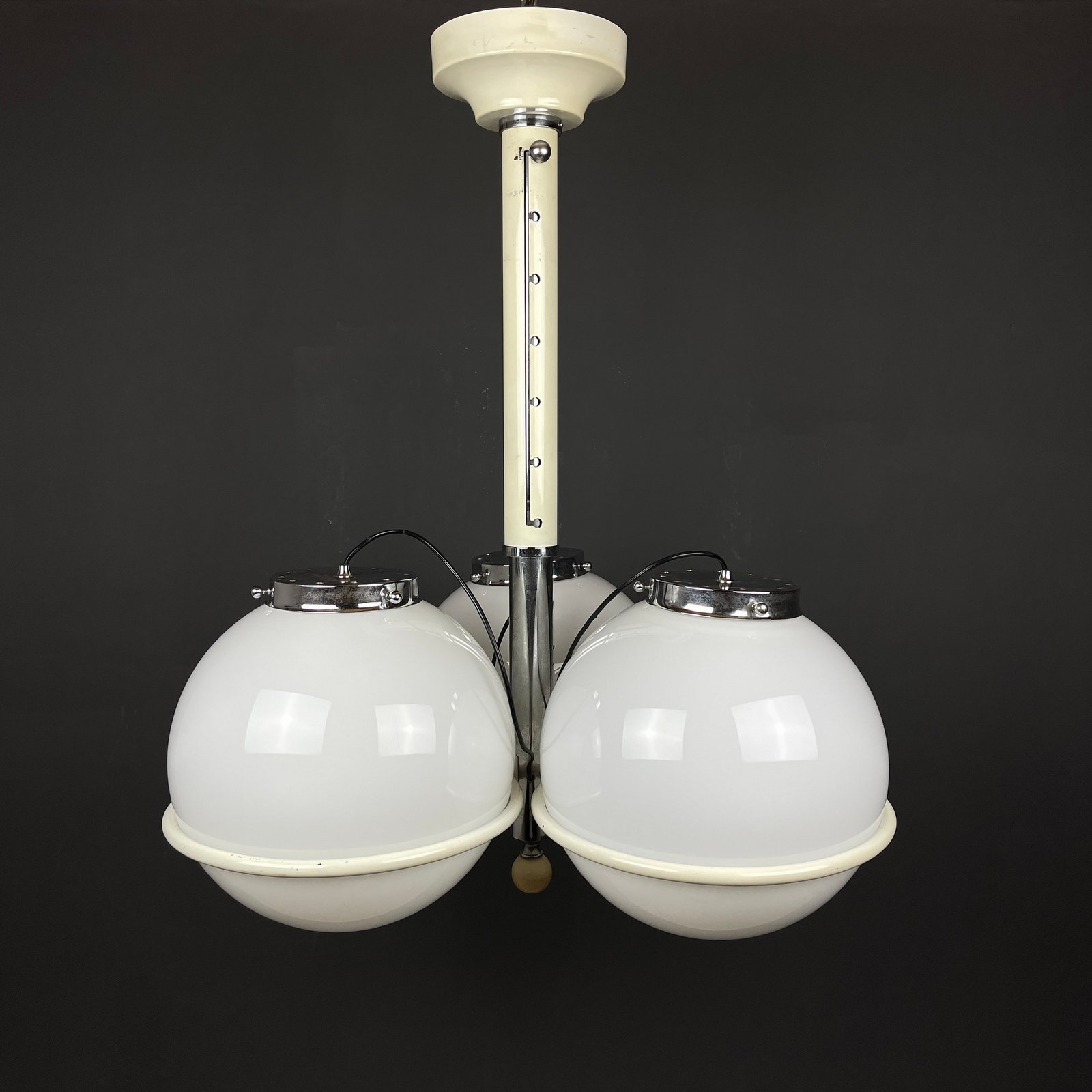 Gino Sarfatti murano glass globe pendant lamp Italy 1960s