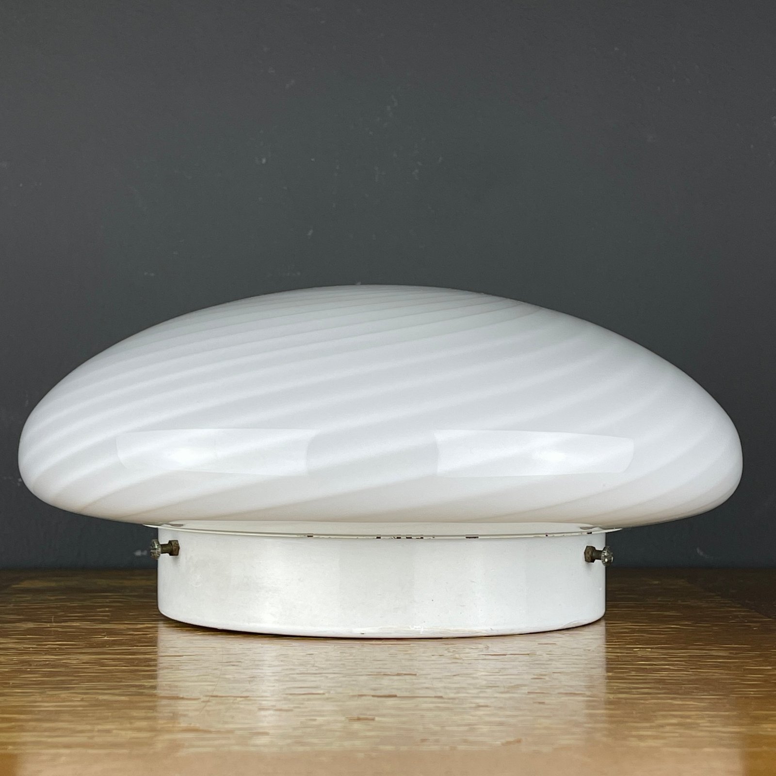 Classic swirl murano glass ceiling or wall lamp Italy 1970s