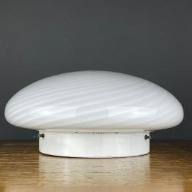 Classic swirl murano glass ceiling or wall lamp Italy 1970s