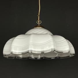 Vintage swirl Murano glass pendant lamp Vetri Murano Italy 70s
