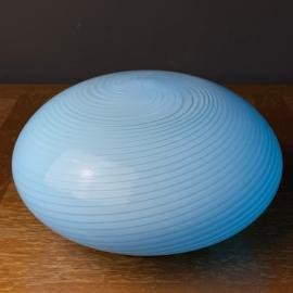 Classic swirl blue murano glass ceiling or wall lamp Italy 1970s Retro home decor
