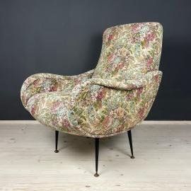Mid-century modern armchair Lady by Marco Zanuso Italy 1960s Vintage italian modern lounge chair