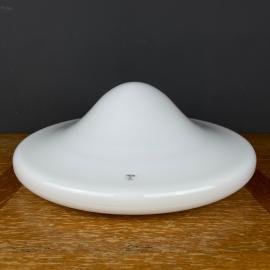 Classic white murano glass ceiling or wall lamp Vetri Murano 004 Italy 1970s