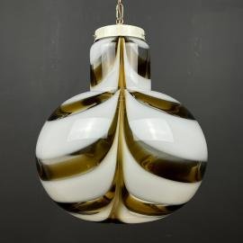 Large murano glass pendant lamp Italy 1960s Mid-century modern Retro lighting