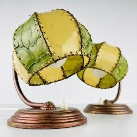 Pair of 2 vintage night lamps Germany 1950s