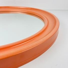 Mid-century orange bakelite mirror Carrara & Matta model America Italy 1970