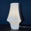 Black white murano table lamp Mushroom Italy 1980s MCM modern