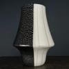 Black white murano table lamp Mushroom Italy 1980s MCM modern