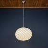 Classic swirl Murano glass pendant lamp Italy 1970s