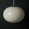 Classic swirl Murano glass pendant lamp Italy 1970s