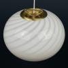Classic swirl Murano glass pendant lamp Italy 1970s