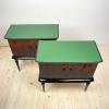 Mid-century pair of nightstands Italy 50s