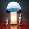 Mid-century murano glass table lamp Res De Majo Italy 1970s Handcrafted murano