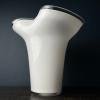 White murano glass vase Italy 1970s