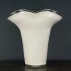 White murano glass vase Italy 1970s
