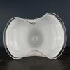 White murano glass vase Italy 1970s
