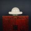 Mid-century white murano glass ceiling lamp Italy 1970s